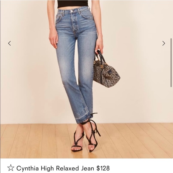 Reformation Size 28 Cynthia High Relaxed Jean in Antigua Wash - Picture 3 of 13